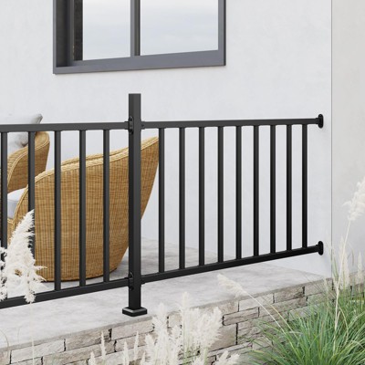 Indoor & Outdoor Metal Railing Kit with Post for Decks and Balcony