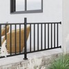 Galvanized Steel Corner Metal Fence Post with Flange and Post Cap (2 pack) - 3 of 4