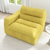 DOMETOUR Lazy floor sofa, modern floor lounge chair with left arm, comfortable beanbag sofa, suitable for living room bedroom office - Yellow - 3 of 4