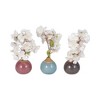 Sagebrook Home Set of 3 Glazed Bud Vases Group of Ceramic Flower Vases Decorative Table - 2 of 4