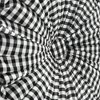 14" Gingham Check Yarn Dyed Pleated Round Throw Pillow Black - Lush Décor: Vintage Style, Indoor Polyester Fill - 3 of 4