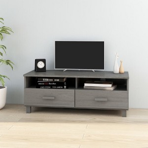 vidaXL TV Stand HAMAR Light Gray 41.7 in.x15.7 in.x15.7 in. Solid Wood Pine - 1 of 4