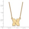 Black Bow Jewelry 14k Yellow Gold Plated Sterling Silver Nebraska Cornhuskers NCAA Necklace 18 Inch - 2 of 4