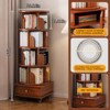 PAGED Rotating Bookshelf 360 Display Corner Bookshelf Bookcase Storage Rack with Drawer for Living Room, Home Office - 3 of 4