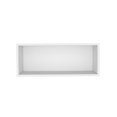 GlasFlength Kitchen Storage Kitchen Wall Cabinet Open Shelves Cabinet Rectangular Storage Cupboard for Kitchen, White, 12.5"*30"*12"