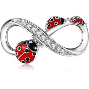 Sterling Silver Hummingbird Dragonfly Ladybug Charm Set, Dainty Jewelry Gift for Women for Bracelets and Necklaces - 1 of 4