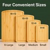Bamboo Cutting Board Set Wooden Chopping Boards for Kitchen with Deep Juice Groove and Side Handles - 3 of 4