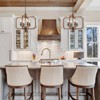 LLHZSY Farmhouse 4-Light Wood Drum Chandelier for Dining Room Ceiling Pendants-Antique Wood - W20 1/10" x H22 4/5" - 4 of 4