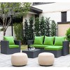 ARTPLAN Indoor/Outdoor All Weather Chair Cushions Set Deep Seat Back Pillows Outdoor Cushions for Patio Furniture - 2 of 4