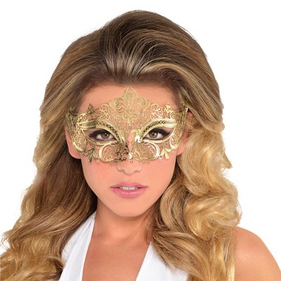 Adult Filigree Gold Mask Accessory Halloween Costume