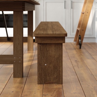 Rustic Solid Pine 8-Foot Folding Farm Bench