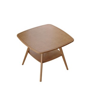 Dexmalle Modern Wooden Dining Table with Open Storage Shelf - 1 of 4