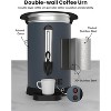 Commercial Coffee Urn, Coffee Dispenser Electric Double Wall Commerical Coffee Large Capacity for Meeting Wedding Party - 4 of 4