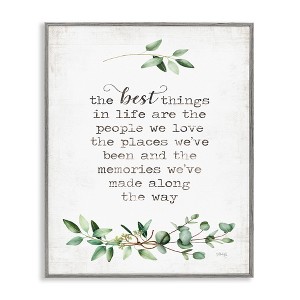 Stupell Industries Best Things In Life Sentiment Framed Giclee Art, Gray, 11" x 14" - 1 of 4