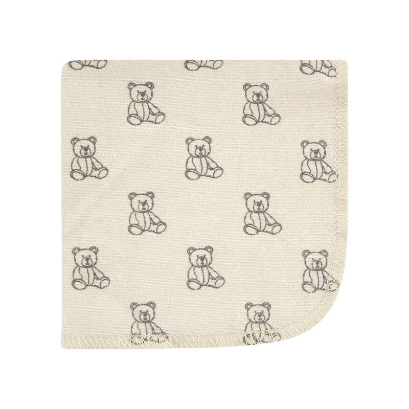 Hudson Baby Flannel Cotton Washcloths, Teddy Bears 12 Pack, One Size, 5 of 9