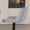 Sapphtopaz Modern Bar Stools Set of 2 Adjustable Height Knit Upholstered Swivel Counter Bar Stools with Backrest High Chair for Dining Room - 2 of 4