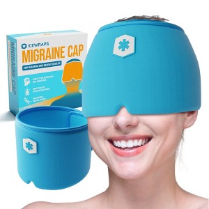 ICEWRAPS Migraine Cap | Form-Fitting Migraine Relief Cap | Headache Relief Cap with 360° Head Coverage | Migraine Mask - 1 of 4
