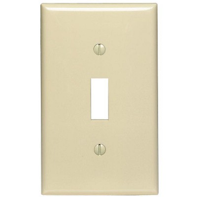 Leviton Ivory 1 gang Nylon Toggle Wall Plate (Model No. 80701-I) (Pack of 20)