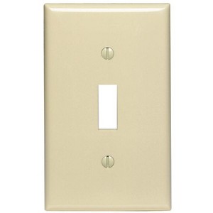Leviton Ivory 1 gang Nylon Toggle Wall Plate (Model No. 80701-I) (Pack of 20) - 1 of 1