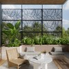 Lirago Black 72 in. Galvanized Metal Outdoor Privacy Screens Garden Outdoor Fence - 3 of 4