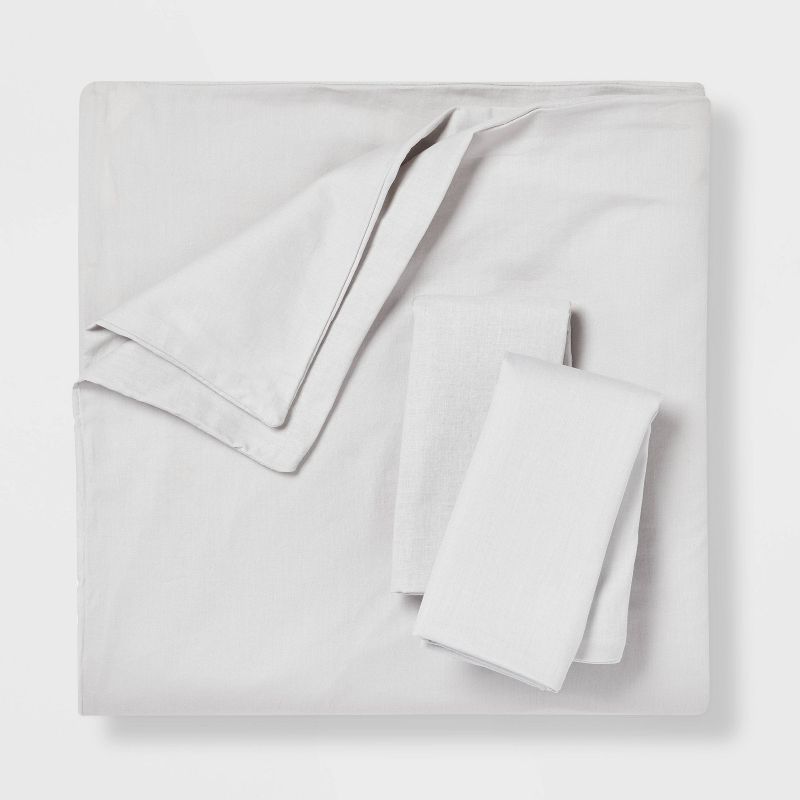 Washed Cotton Sateen Duvet Cover and Sham Set - Threshold™, 5 of 8