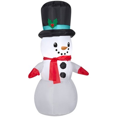 Gemmy Christmas Airblown Inflatable Snowman, 4 Ft Tall, Multi : Target