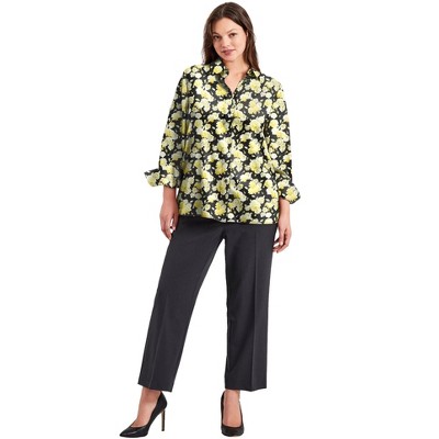 Avenue Women's Plus Size Button Front Blouse