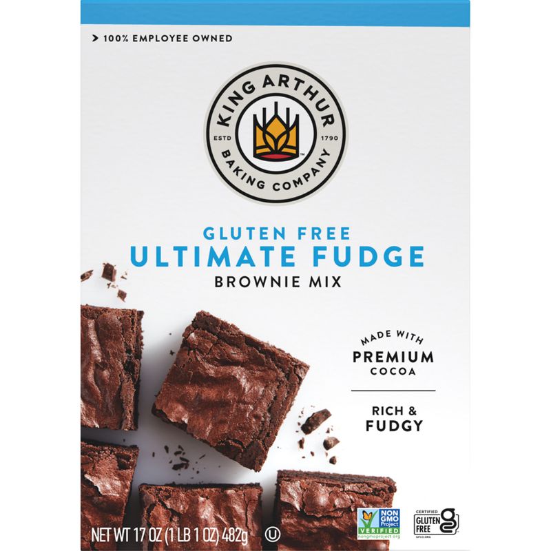 King Arthur Gluten Free Fudge Brownie Mix - 17oz, 1 of 8