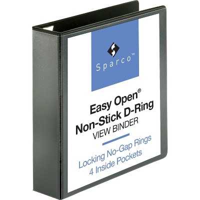 Business Source Locking D-Ring View Binder 2 "Capacity 11"x8-1/2" Black 26960