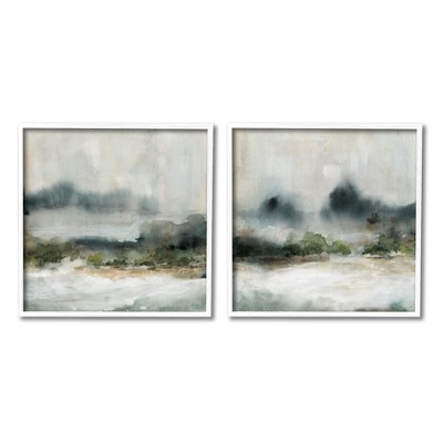 Stupell Industries Somber Mountain Landscape 2 Piece Framed Giclee Art Set