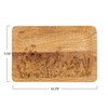 Storied Home 11.75 Inches Mango Wood Tray with Laser Etched Botanicals, Natural - 2 of 4