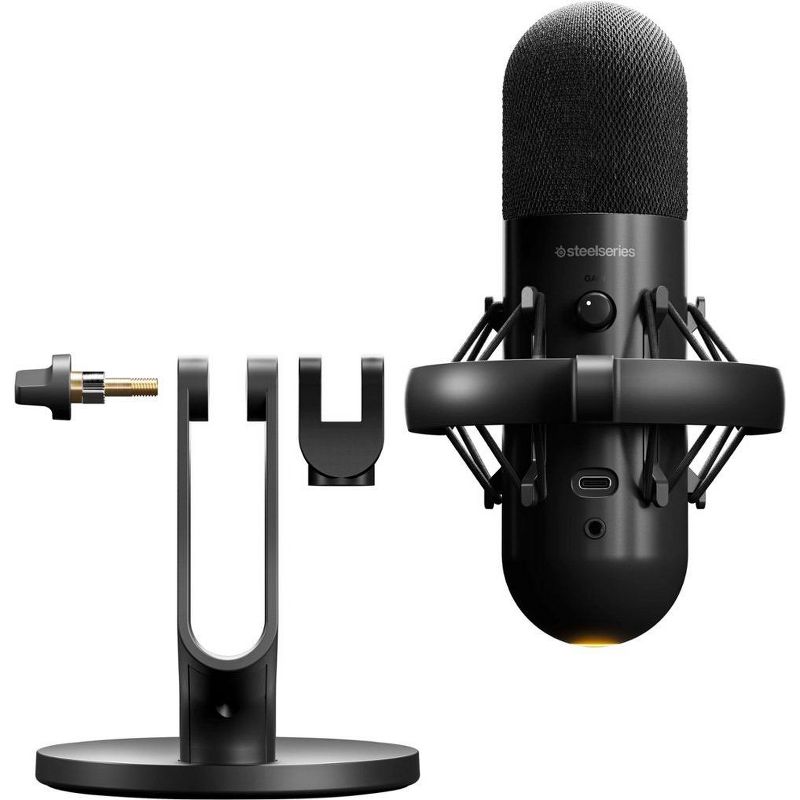 SteelSeries 61601 Alias USB Microphone for Gaming, Broadcasting, and Podcasting Black Certified Refurbished, 3 of 6