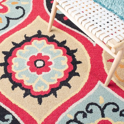 Roslyn 4' x 6' Multicolor Hand-Tufted Wool Area Rug