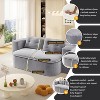 PAGED Foldable Sofa Convertible Sleeper Sofa Bed Deep Seat Sofa Couch with Functional Blanket and 2 Soft Pillows for Living Room - 2 of 4