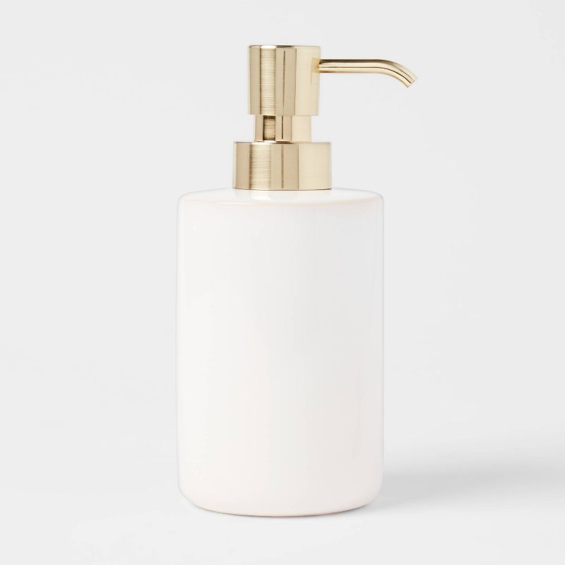 Ceramic Foaming Soap Pump White - Threshold&#8482;, 1 of 8