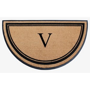 A1HC Natural Coir & Rubber Hand Flocked Large Monogrammed Door Mat 36" X 72" Thick Durable Doormats - 1 of 4