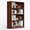 GlasFlength Decorative Bookshelf, Spacious Space and Adjustable Shelf, Open Bookshelves for Bedroom, Living Room, Home Office，Brown，33"*11.6"*48" - 3 of 4