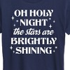 Women's - Instant Message - Oh Holy Night Christmas Short Sleeve Graphic T-Shirt - 2 of 4