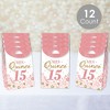 Big Dot of Happiness Mis Quince Anos - Quinceanera Sweet 15 Birthday Gift Favor Bags - Party Goodie Boxes - Set of 12 - 2 of 4