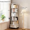 YONWAY Multi-Tier Rotating Bookshelf Tower, 360° Display Round Spinning Bookshelf, Space-Saving for Bedroom, Living Room, Home - 3 of 4
