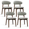 NicBex Set of 2/4 Modern Cotton-Linen Upholstered Dining Chairs with Solid Wood Legs,Armless Accent Chairs for Dining Room,Kitchen,Restaurant - 2 of 4
