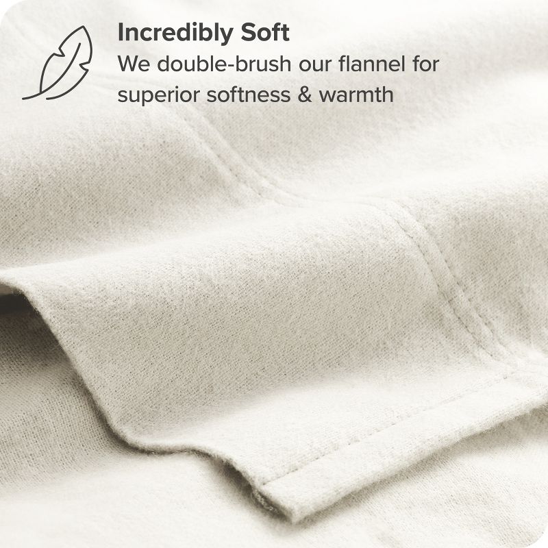 Cotton Flannel Sheet Set by Bare Home, 3 of 10