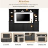 Minimalist Entertainment Wall Unit Set with Bridge for TVs Up to 75'', Large TV Stand with Cabinets, Drawers & Adjustable Shelves for Living Room - 4 of 4