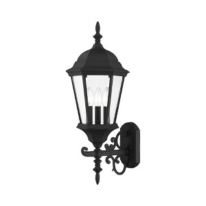 Livex Lighting Hamilton 3 - Light Wall Light in  Textured Black - 1 of 2