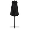vidaXL Outdoor Sun Parasol with Aluminum Pole - UV Protecting Garden Umbrella with Anti-Fade Polyester - Crank System, Extra-Large, Black - 4 of 4