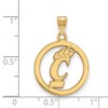 Black Bow Jewelry 14k Yellow Gold Plated Sterling Silver Cincinnati Bearcats NCAA Small Pendant - 2 of 3