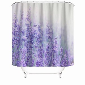 Purple Lavender Shower Curtains for Bathroom Waterproof Fabric Bath Curtain Durable Soft Stylish Bathroom Decor 72x72 Inch - 1 of 1