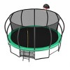 Okak 10/15FT Kids Trampoline with Basketball Hoop, Outdoor Trampolines with Secure Net and Ladder, Rebounder for Yard, Patio - 3 of 4