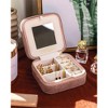 Benevolence LA Plush Velvet Travel Jewelry Box Organizer - 4 of 4