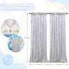Wikineon Silver Backdrop Curtains 2 Panels 2ftx8ft Sequin Curtain for Backdrop Silver Drapes for Birthday Party Wedding Photography Decorations - 2 of 4